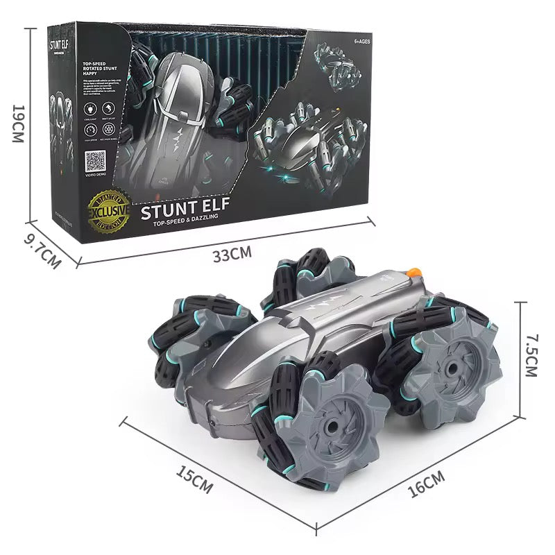 2-in-1 Remote Control Stunt Car with Watch & Remote – 4WD Off-Road Acrobatic Toy