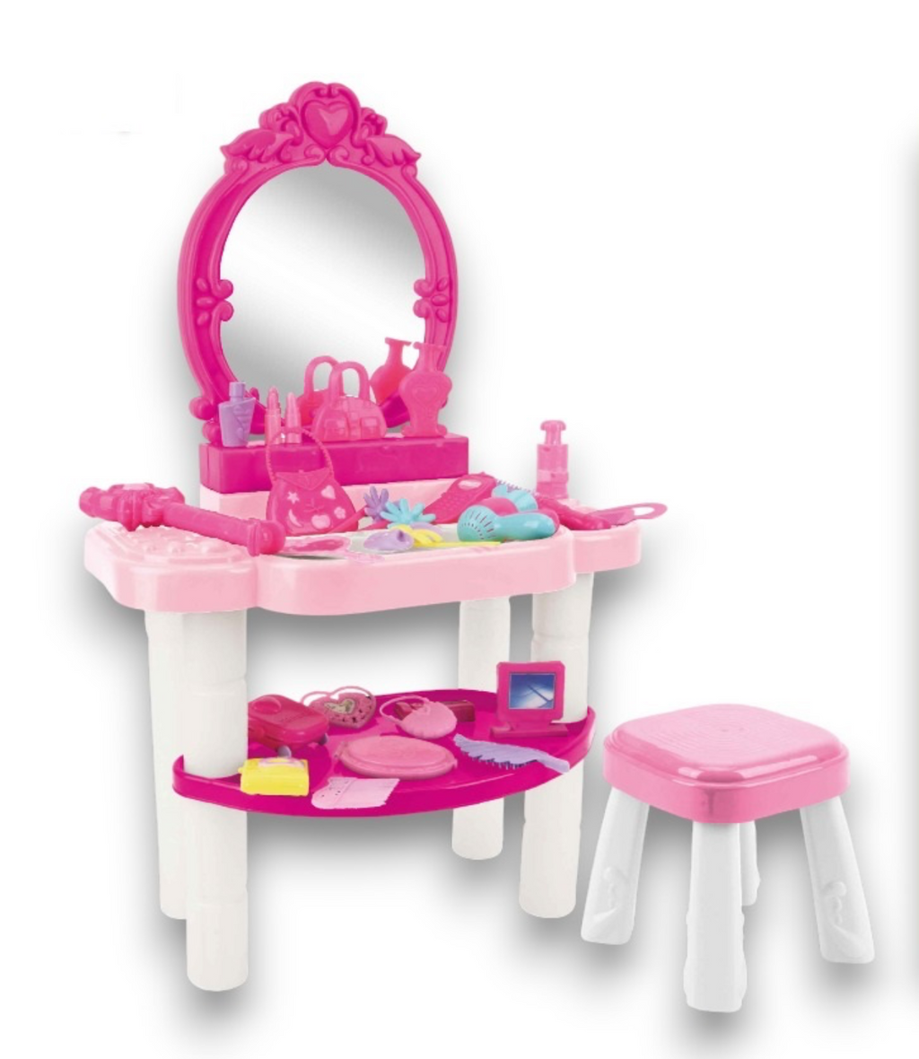 Kids Dressing Table with stool , working water Tap & Fun Accessories