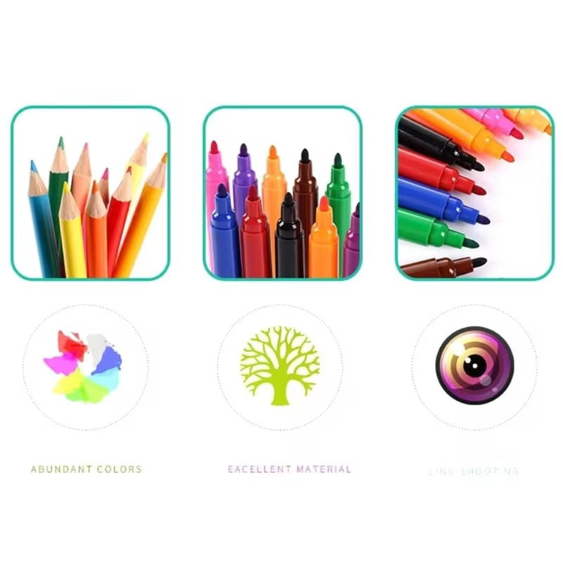 Colouring Art Kit – Multi-Character Box Set for Kids 168 pcs &  68pcs