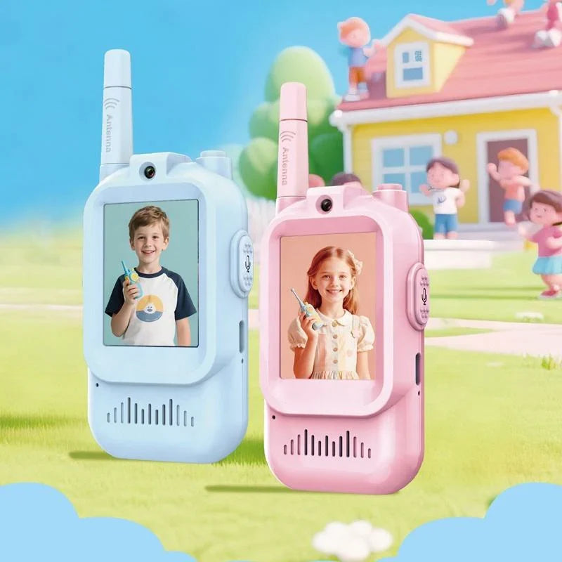 2Pcs Rechargeable Kids Video Call Walkie Talkie