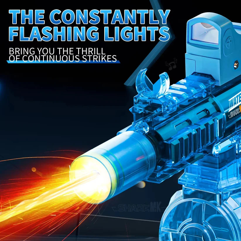 Electric Water Shooting Gun High Pressure Water Gun With Colorful Light