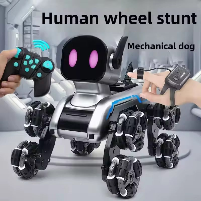 Remote & Watch Control Stunt Robot Dog with spray option