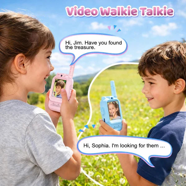 2Pcs Rechargeable Kids Video Call Walkie Talkie
