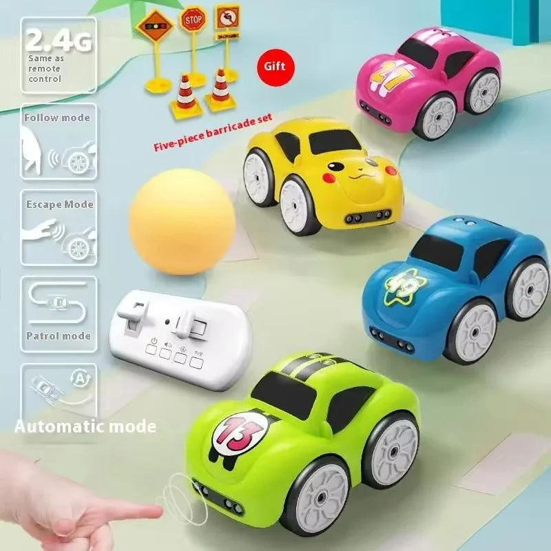 2.4GHz Electric Mini Follow Car – Remote & Induction Control Toy (1 only)