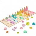 Montessori Wooden Multifunctional Busy Board with Magnetic Fishing Puzzle Early Education Blocks & more