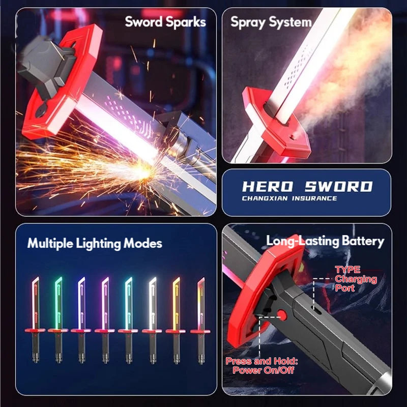 2in1 Kids Light-up Sword With Light & Smoke
