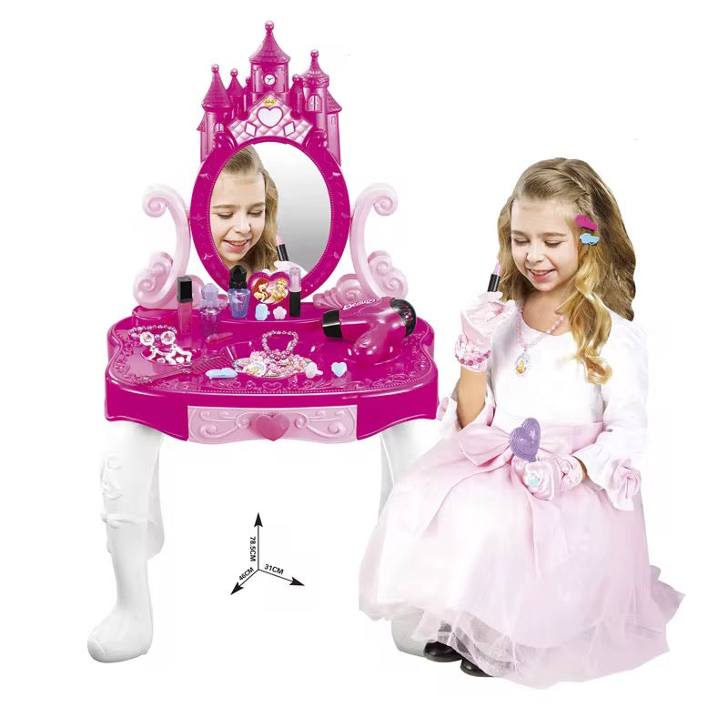 Kids Dressing Table with stool , working water Tap & Fun Accessories