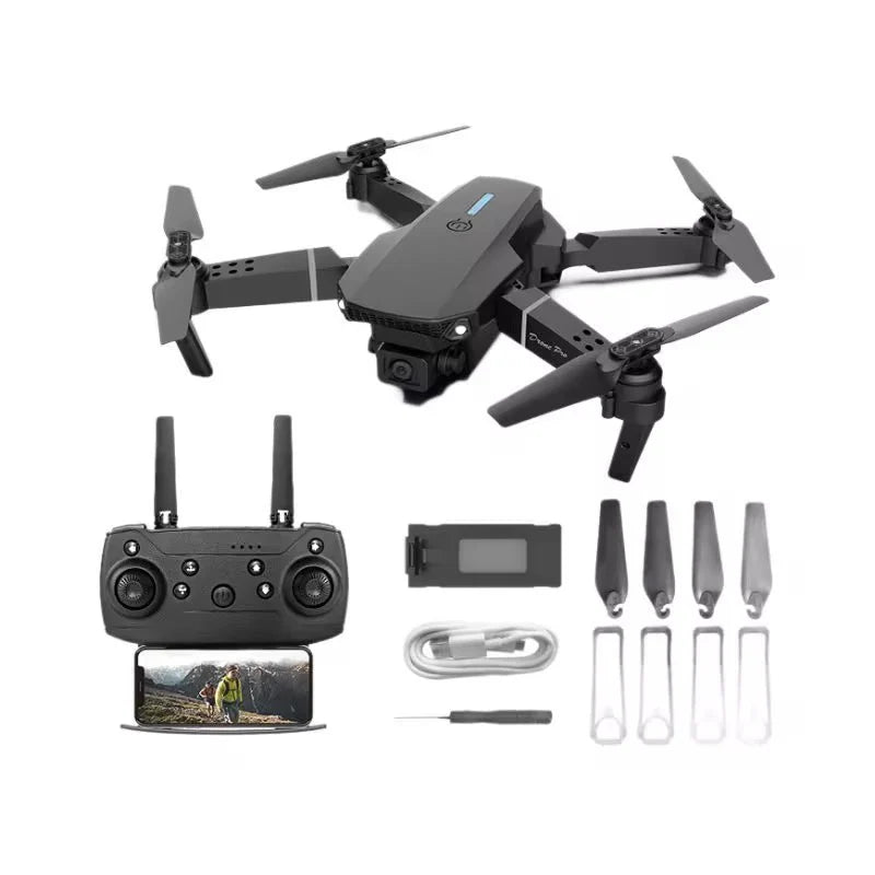E88 Pro Single Battery WiFi Camera Drone – Foldable RC Drone