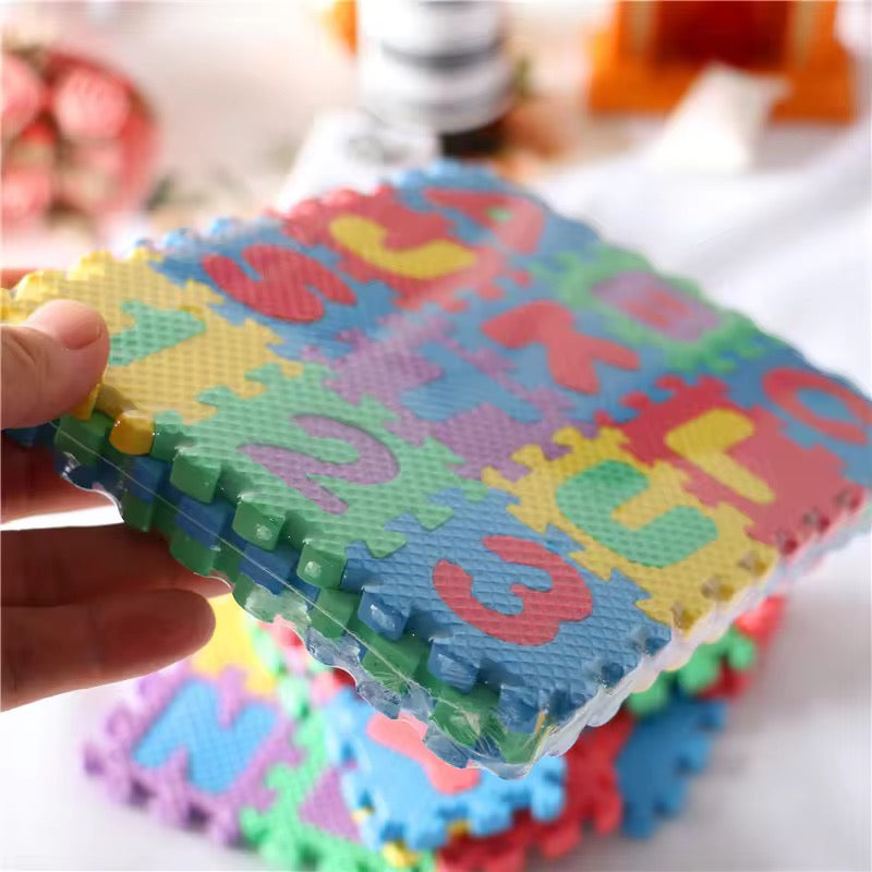 Kids Foam Play Mat – 36-Piece Interlocking Alphabet & Number Tiles (EVA, Colorful)