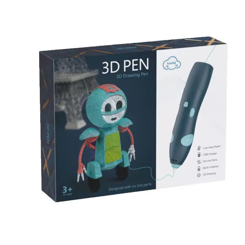 3D Drawing pen with 3 wires & Multiple Drawing cards!
