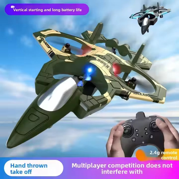 RC Jet Drone Fighter Stunt Plane – Aircraft with Lights & Plastic Body