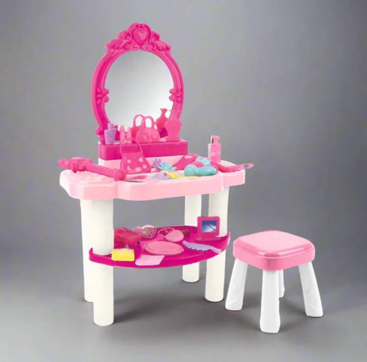Kids Dressing Table with stool , working water Tap & Fun Accessories