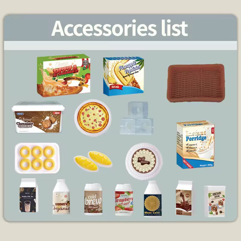 Premium Quality Fridge Toy Set with Fruits & Food Accessories !