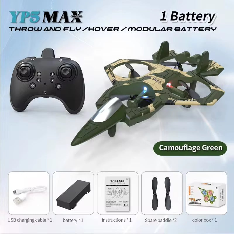 RC Jet Drone Fighter Stunt Plane – Aircraft with Lights & Plastic Body