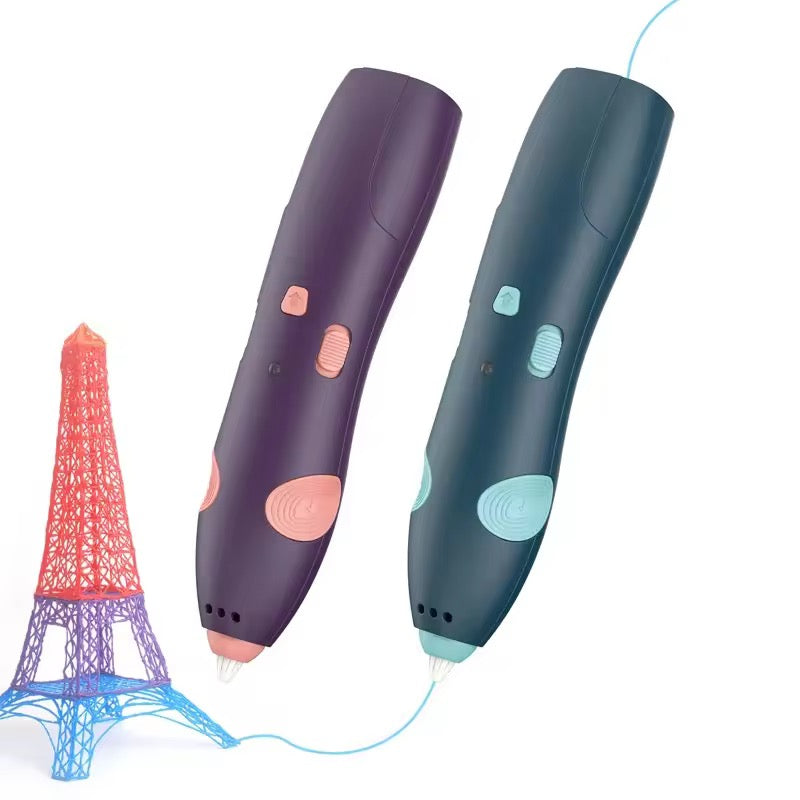 3D Drawing pen with 3 wires & Multiple Drawing cards!