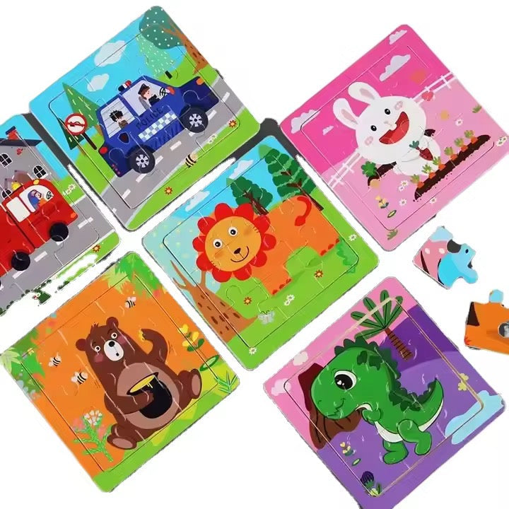 1 pcs wooden puzzle 15 cm