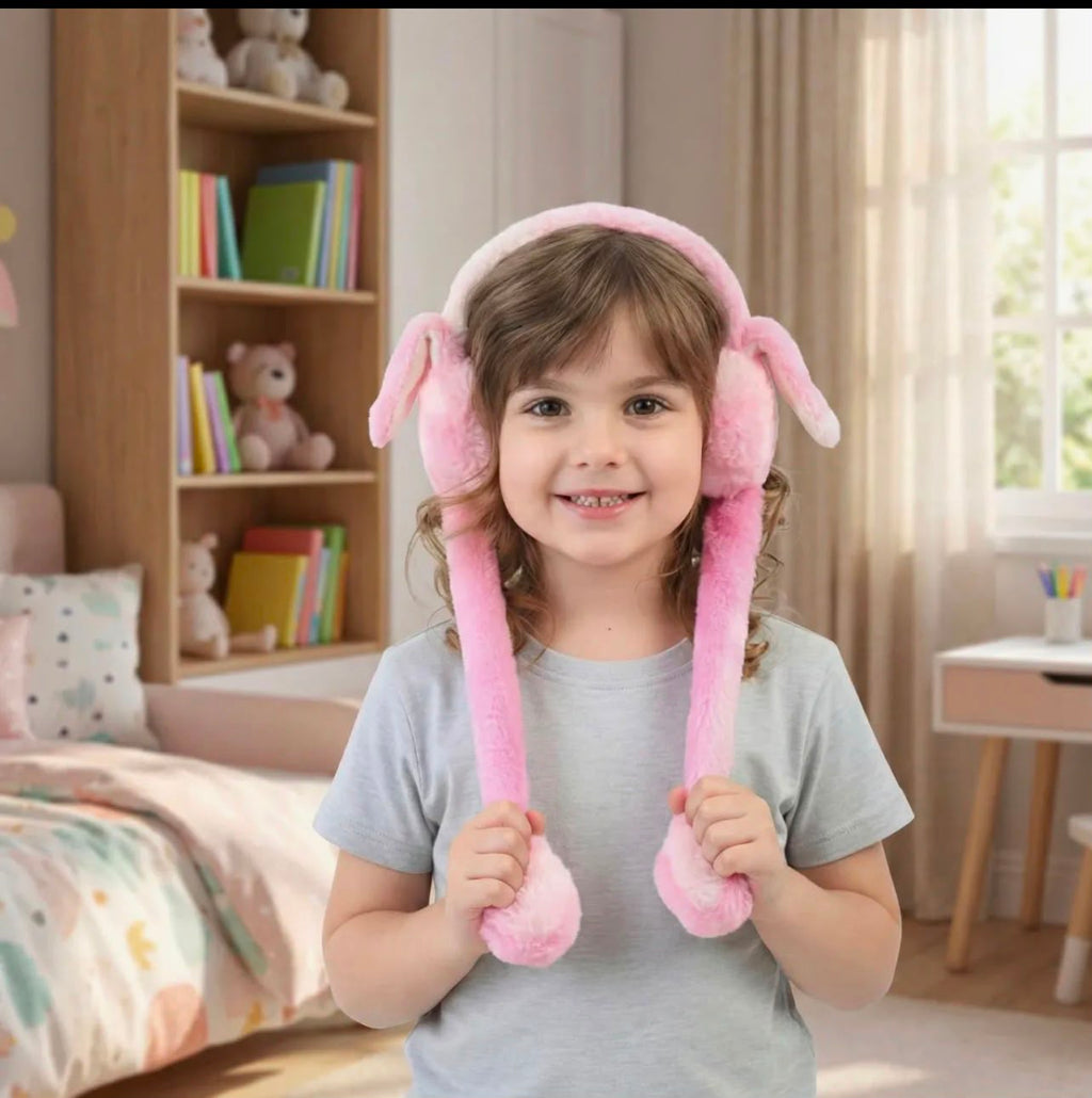 Premium Kids Plush Bunny Earmuffs - 1Pc