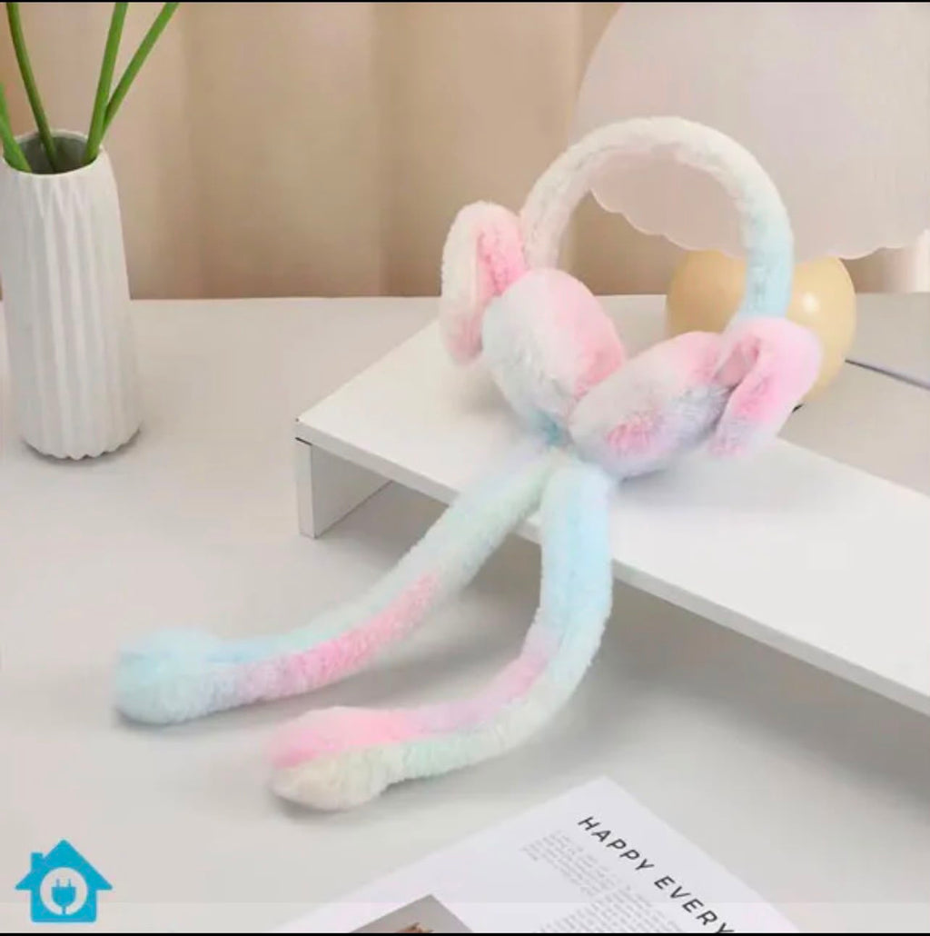 Premium Kids Plush Bunny Earmuffs - 1Pc