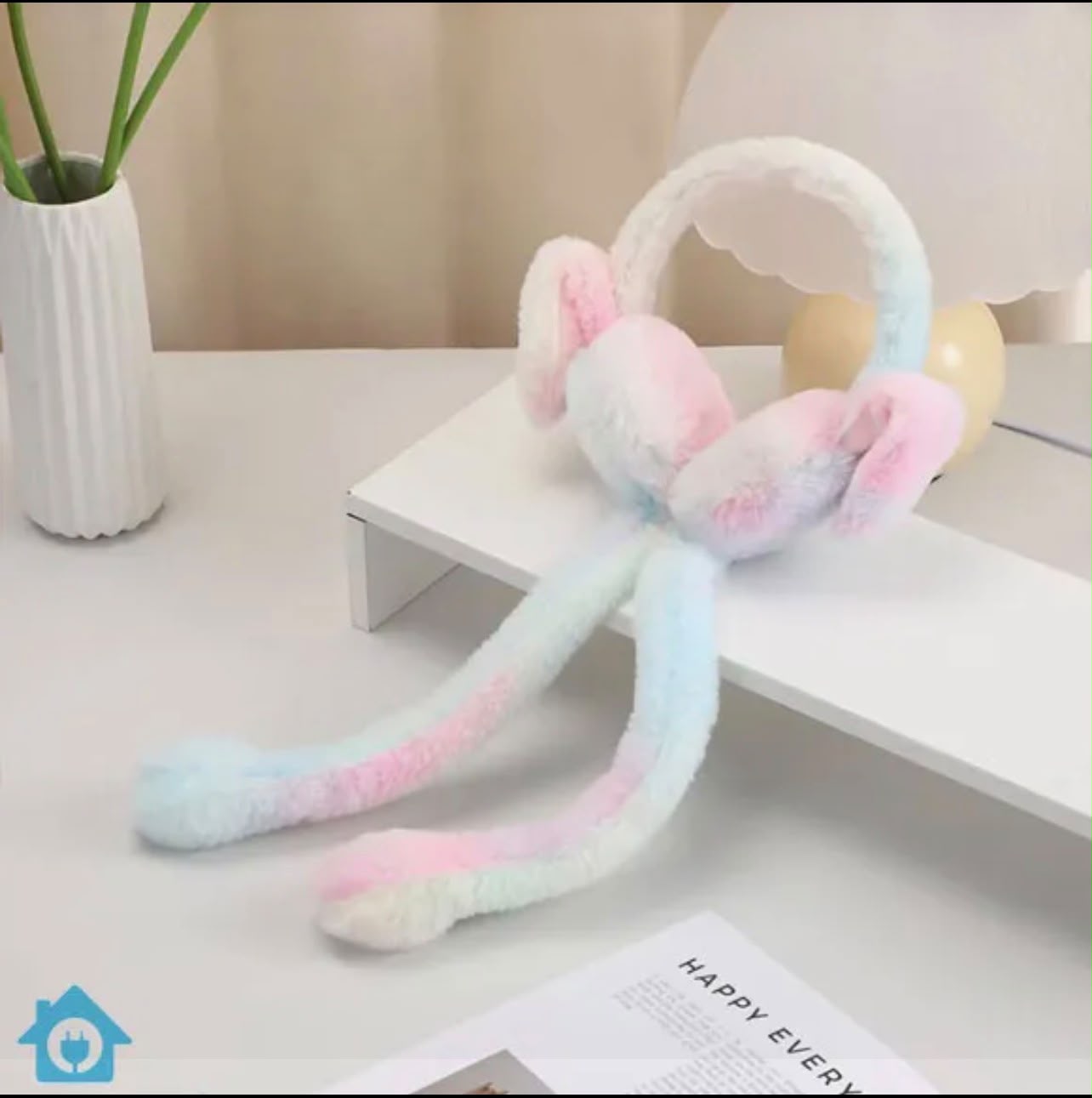 Premium Kids Plush Bunny Earmuffs - 1Pc