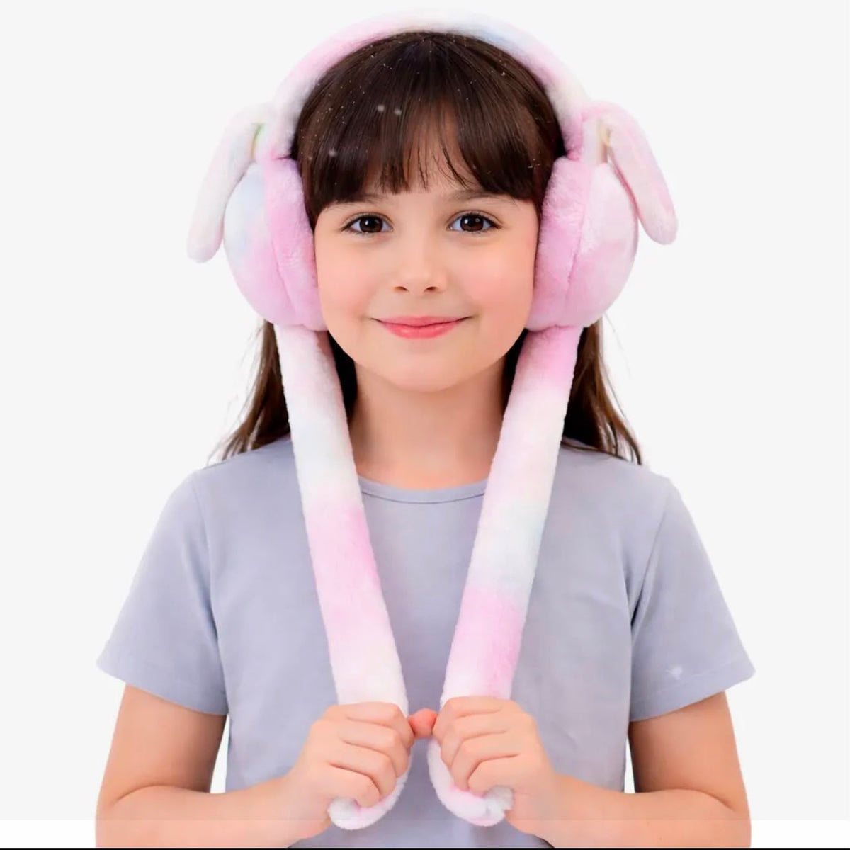 Premium Kids Plush Bunny Earmuffs - 1Pc
