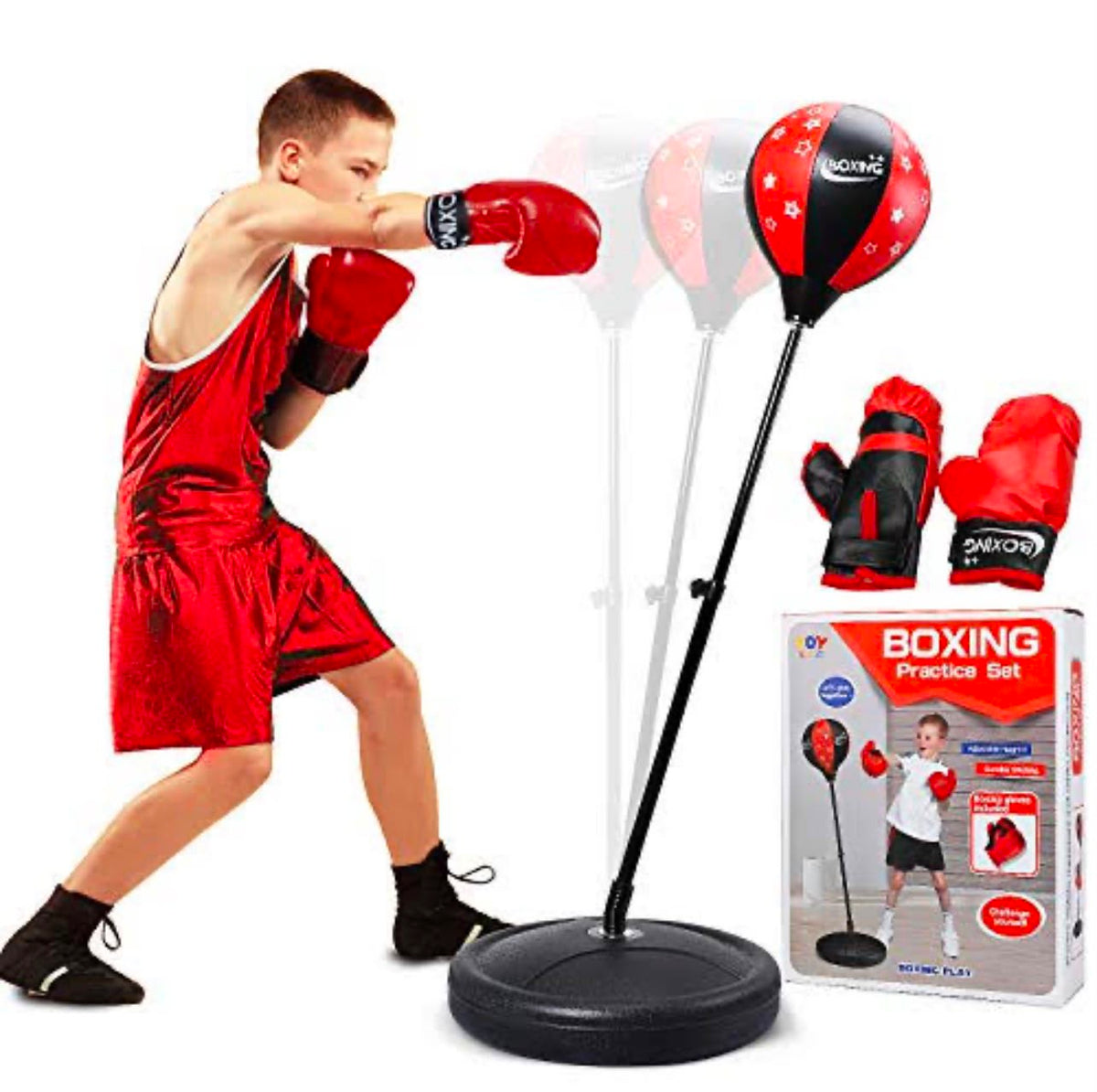 Kids Adjustable Height Boxing Game Stand