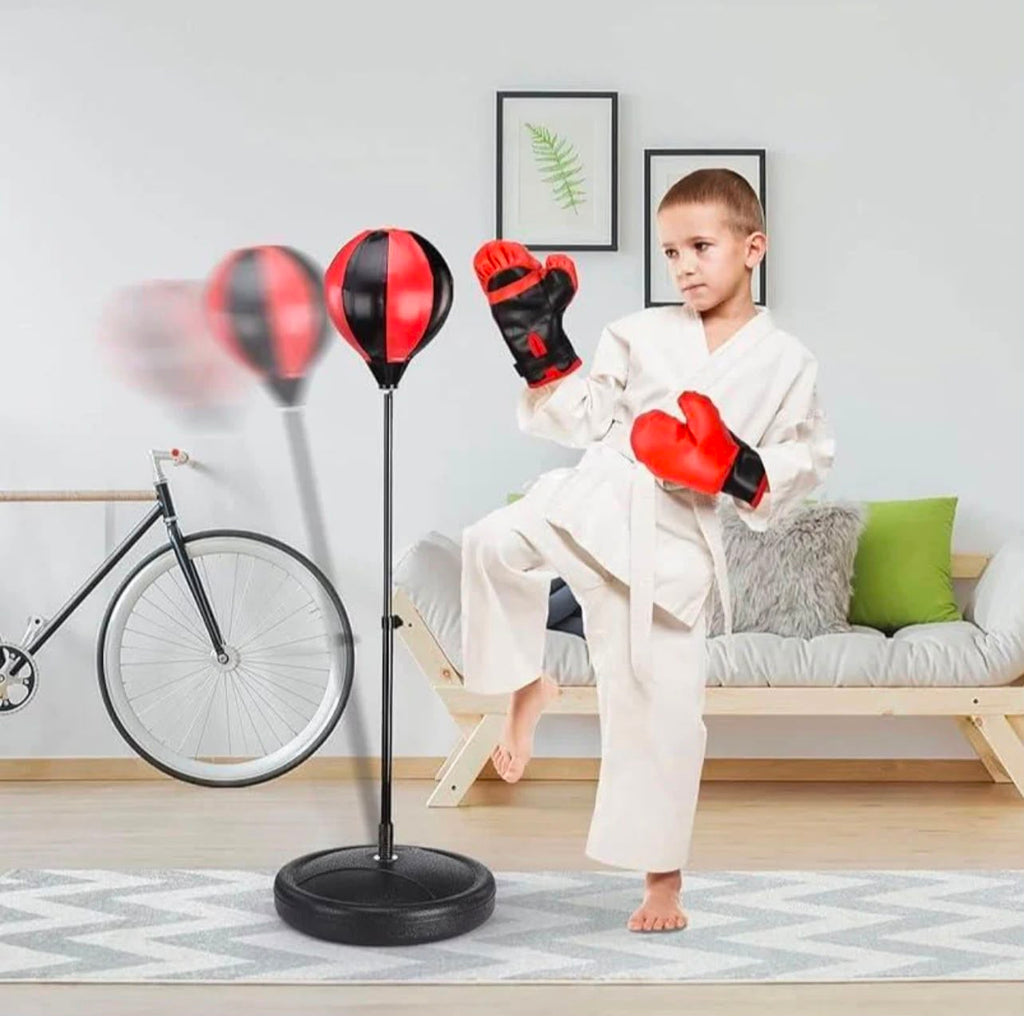 Kids Adjustable Height Boxing Game Stand