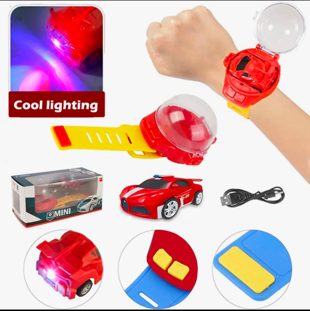 Mini Remote Control Car Watch Toy 2.4 GHz Wrist Racing Car Watch For Kids