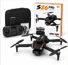 S26 Pro Dual Camera Foldable Drone with Double Battery & LED Lights